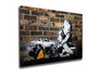 Wallity WY25 Banksy Lienzo Decorativo Enmarcado 50 x 70 cm